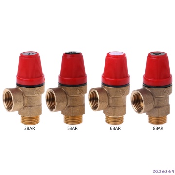 Brass Safety Valve Drain Relief Swithch For Solar Water Heater Inner&Outer Wire