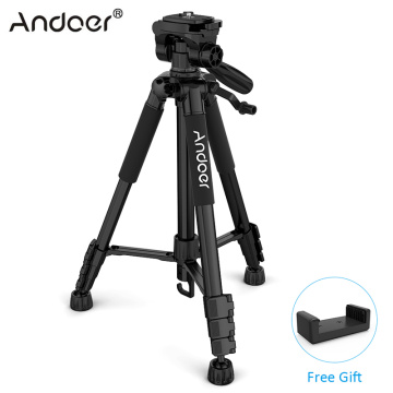 Andoer TTT-663N Travel Camera Tripod for Photography Video Shooting Support DSLR SLR Camcorder with Carry Bag Phone Clamp