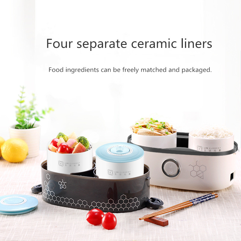 Electric Lunch Box Food Warmer Small Portable Rice Cooker Mini Cooking Appliance Hot Dish Cooking Thermal Cooker Lunch Warmer