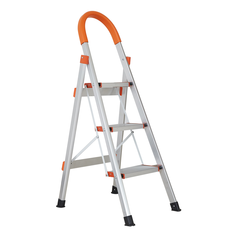 3 Step Ladder Portable Lightweight Folding Household Stepladder Anti-Slip Step Stool with Wide Platform and Handgrip