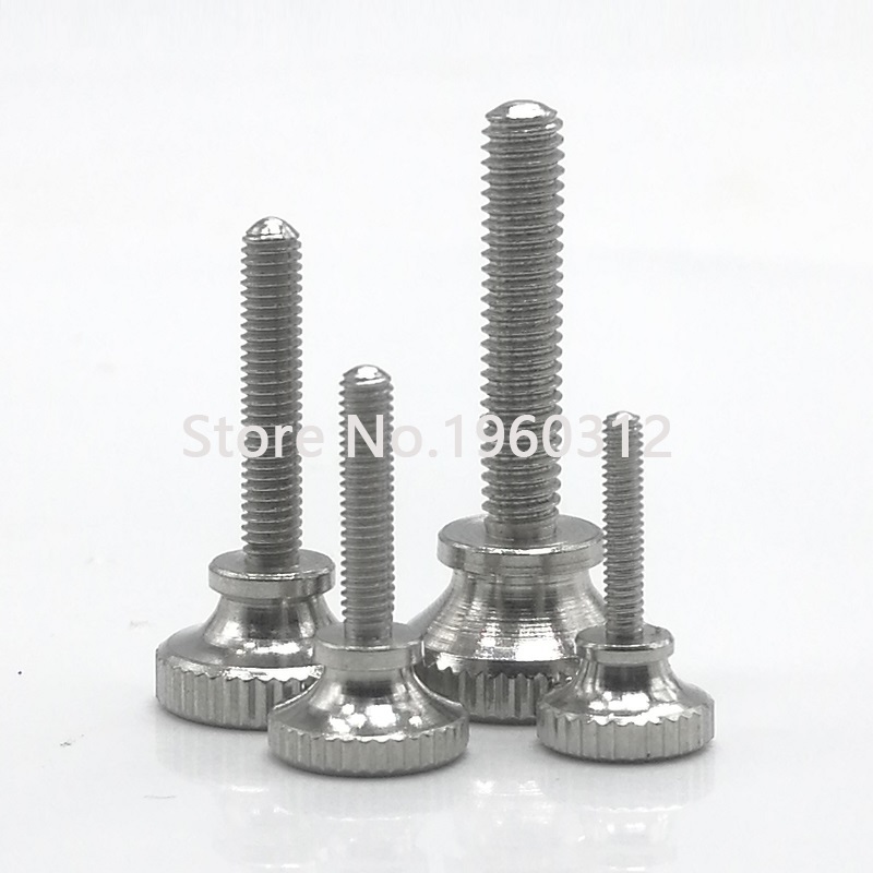 5pcs M2 M2.5 M3 M4 Stainless steel step knurled thumb screw Hand Tighten Curtain Wall Glass Lock Screws