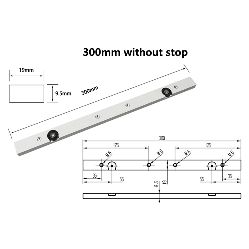 300/450/650mm Miter Bar Aluminum Alloy Slider Table Saw Gauge Rod Woodworking Tools Suitable For T-Slot And T-Track