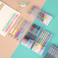 JIANWU 6 colors/set 6 Styles Colored Kawaii Gel Pens Creative DIY Journal Neutral Pen Planner Stationery Office School Supplies