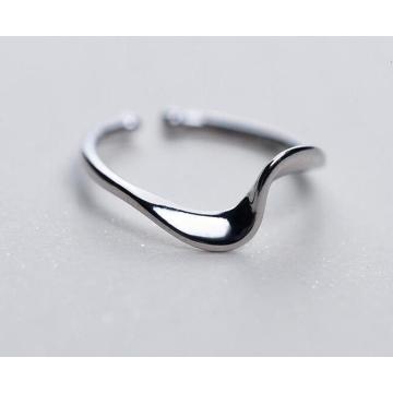 100% Minimalism Real. 925 Sterling Silver Jewelry Twisted Wave Geometric Midi Knuckle Toe Ring Adjustable GTLJ1241