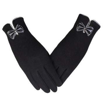 Women accessories winter warm Touch Screen Gloves Driving gloves winter women warm Cotton soft Bow Leather Mittens Gloves D15