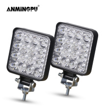 ANMINGPU Mini Offroad LED Bar 12V 24V Square LED Work Light for Car Truct Boat Atv 4x4 Tractor 42W 48W Spotlight LED Light Bar