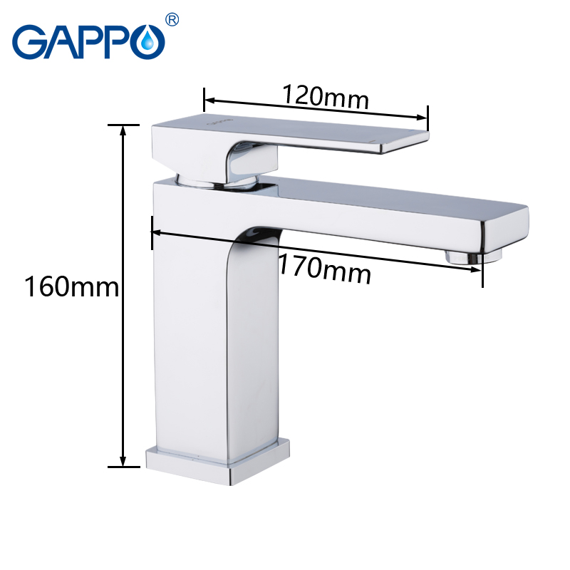 GAPPO Basin Faucet griferia faucet tap bathroom basin mixer chrome deck mounted tap waterfall brass basin water taps g1018