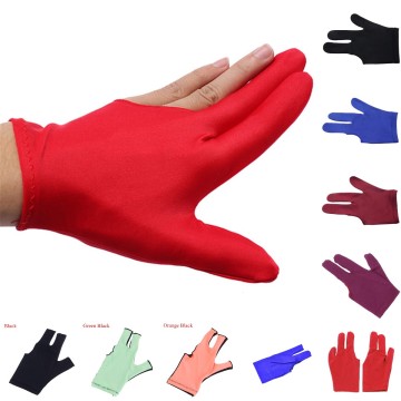 Hot! Billiards Three Finger Gloves Anti Skid Snooker Billiard Cue Glove Pool Left Hand High Elasticity for Unisex Accessories