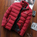 Winter men's jacket men's cotton padded jacket fashion stand collar men's Parka men's solid color thick jacket men's thick coat