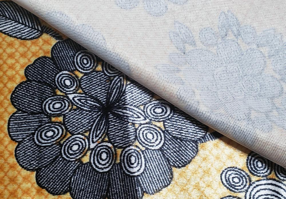 Warp Knitting Printed Velvet Fabric Back