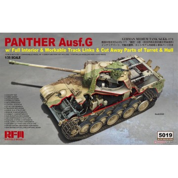 Rye Field RFM5019 1/35 Panther Ausf.G with full interior & cut away parts Model