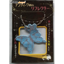 Butterfly Shape Reflective PVC Key Chain Accessories