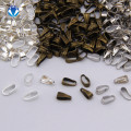 200pcs 6/8/10mm Gold Rhodium Color Pendant Clasp Bail Beads Charms Pendant Connector Accessories for Jewelry Making Finding DIY