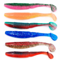 Wokotip 5pcs Soft Lure 12cm 8.6g Paddle Tail Fishing Lures Souple Leurres Worm Silicone Artificial Bait Wobbler Grub Swimbait