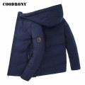 COODRONY Brand Men's Winter Jacket Hooded Coat Men Fashion Casual Soft Parka Pure Color Thick Warm White Duck Down Jackets C8040