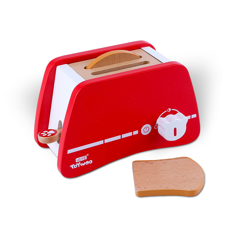 Kids Pretend Play Sets Simulation Wooden Pop-Up Early Learning Toasters Bread Maker Play House Nutrition Breakfast Toy Gifts