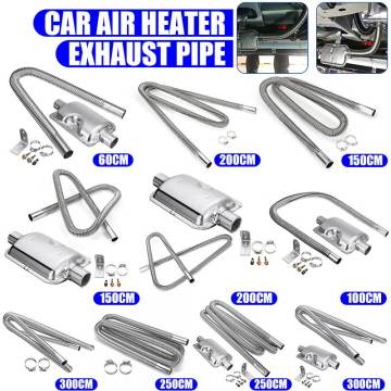 60-300cm Air Parking Heater Stainless Steel Exhaust Pipe Tube Gas Vent For Air Diesels Parking Tank Car Heaters Accessories