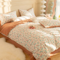 Cotton Home Printed Quilts Cover 4-Pieces Bedding Set