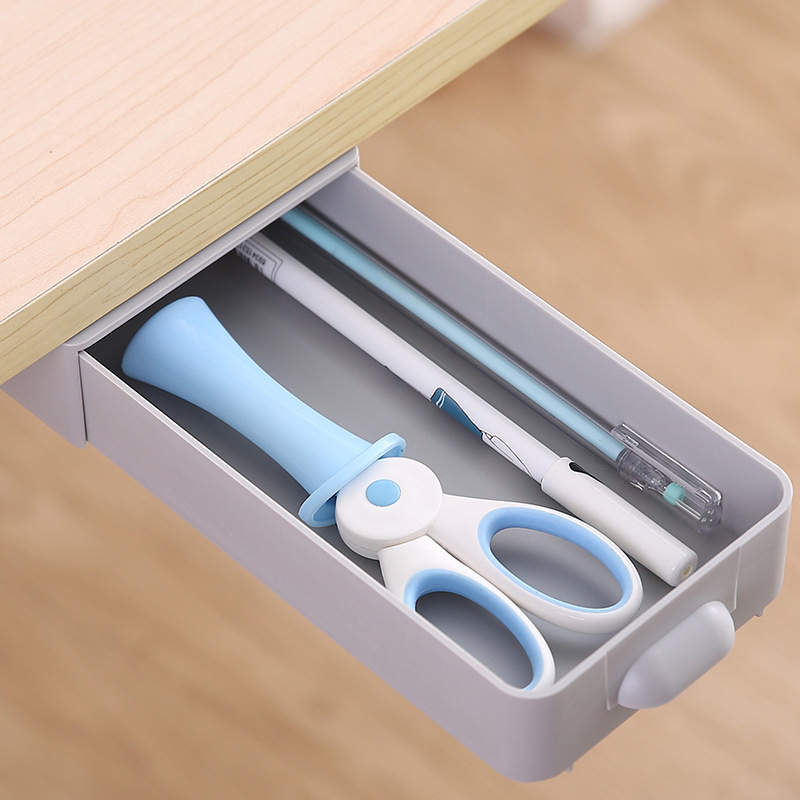 New Storage Drawer Box Home Punch-free Makeup Brush Finishing Box Wall-mounted Office Stationery Storage Case