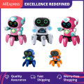 Smart Dancing Robot Electronic Six-claw Dance RC Robot Included LED Music Nina Robot Toys for Children Birthday Gift