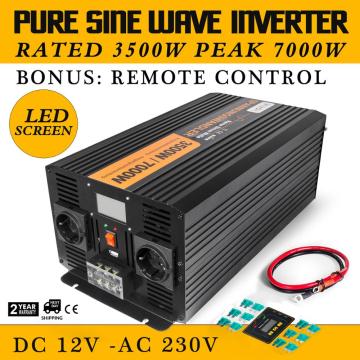 3500W/7000W pure sine wave converter power inverter DC 12v to AC 230V invertor
