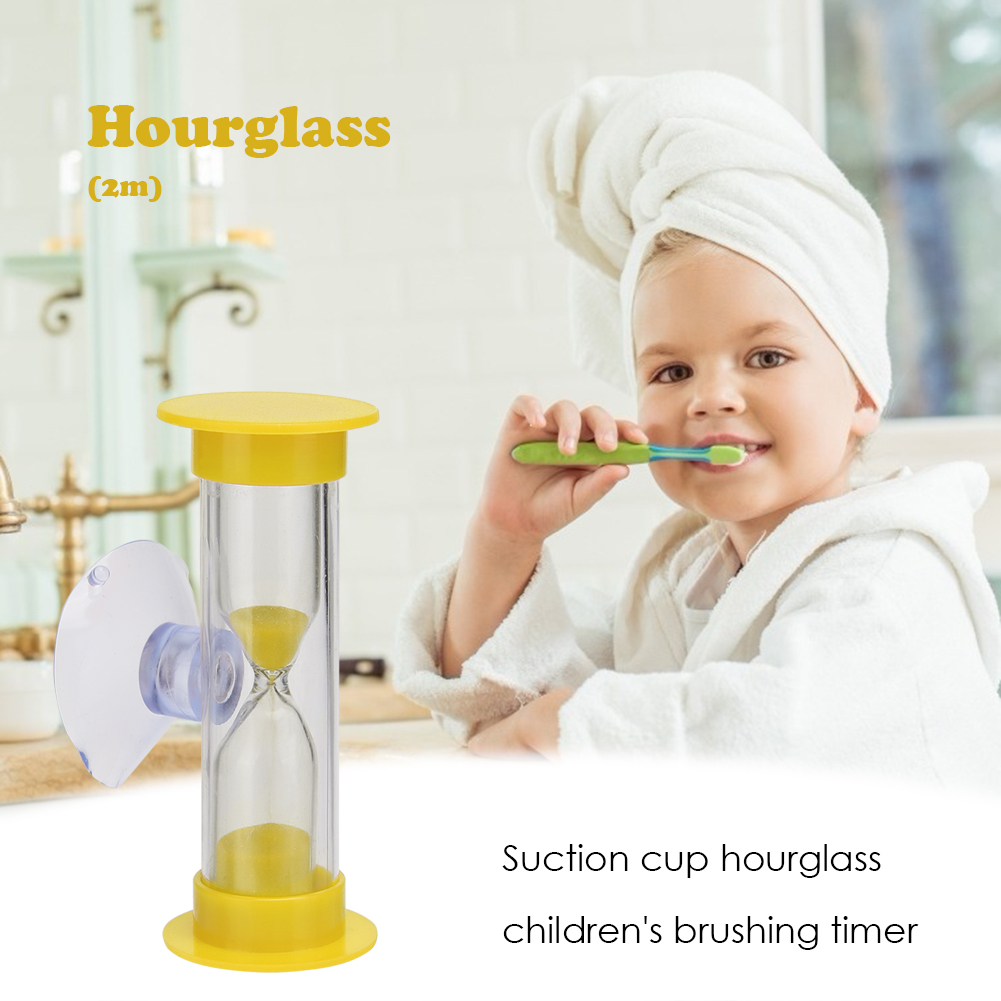 2min Hourglasses Children Teeth Brushing Timer with Suction Cup Home Decor Decoration Crafts Hourglasses