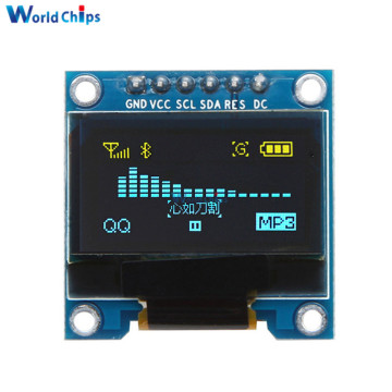0.96 Inch 6Pin 12864 SPI IIC I2C OLED Yellow Blue LCD Display Module 0.96'' For Arduino 51 SMT32 Internal Drive Chip SSD136 DIY