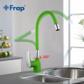 Frap kitchen faucets Green Silica Gel Nose Any Direction Kitchen mixer sink faucet Cold and Hot Water tap Torneira Cozinha Crane