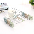 10Pcs/Set Durable Hangers for Clothes Pants Non-slip Clothes Trousers Drying with Clip Clothing Holder Closet Storage Organizer