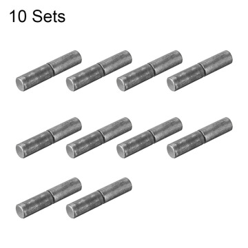 Uxcell 10pcs 32x8mm 37x9mm 48x10mm 53x16mm Male to Female Steel Hinge Pin Heavy-duty Weld-on Hinge Home Gate Door Window Part