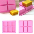 New Silicone Pudding Candy Mold 6 Cavity Square Silicone Mold Supplies Craft Soap Soap Mould Decorating Handmade Candle Mold