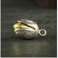 retro Handmade Brass creative pistachio nut craft DIY ornament Miniature Keychain ring Pendant accessories a3877