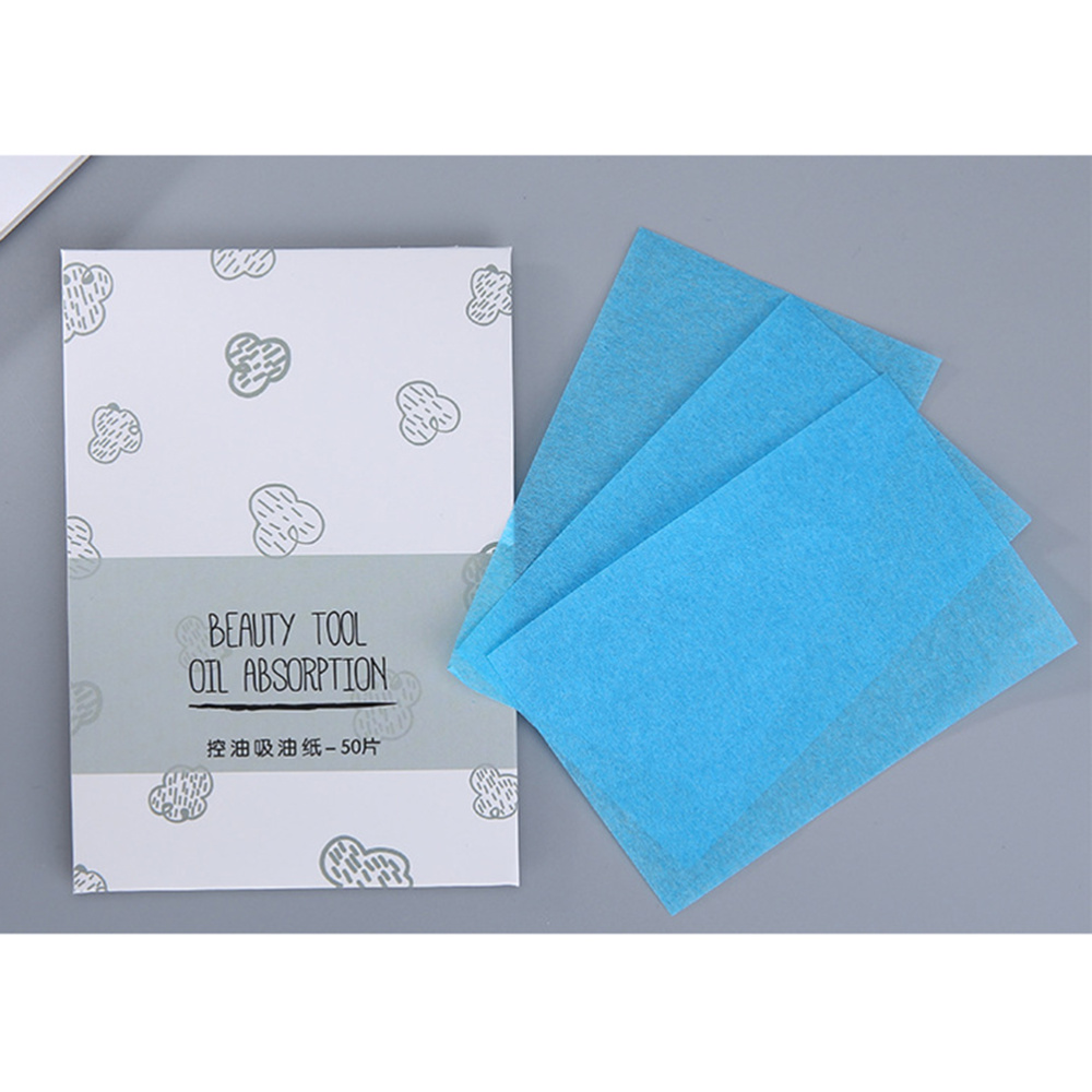 6 Sets/300 Sheets Facial Oil Blotting Paper Oil Absorption Paper Skin-Friendly Facial Oil Control Tissue For Lady (Random Color)