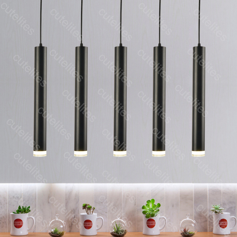 led Pendant Lamp Long Tube lamp Kitchen Island Dining Room Shop Bar Decoration Cylinder Pipe Pendant Light Kitchen Lamp