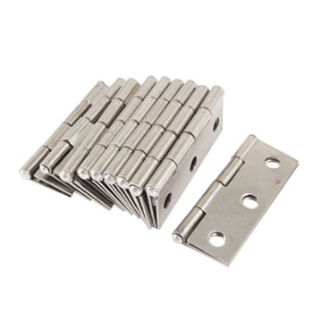 10 Pcs Folding Butt Hinges Silver Tone Home Furniture Hardware Door Hinge 2