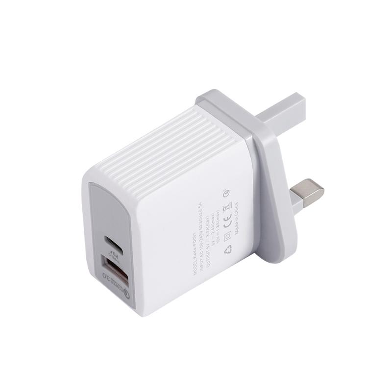 PD 18W Type-C Charger Compatible With QC3.0 Fast Charging USB Mobile Phone Charger For US/UK/EU Plug High-quality Dropshipping