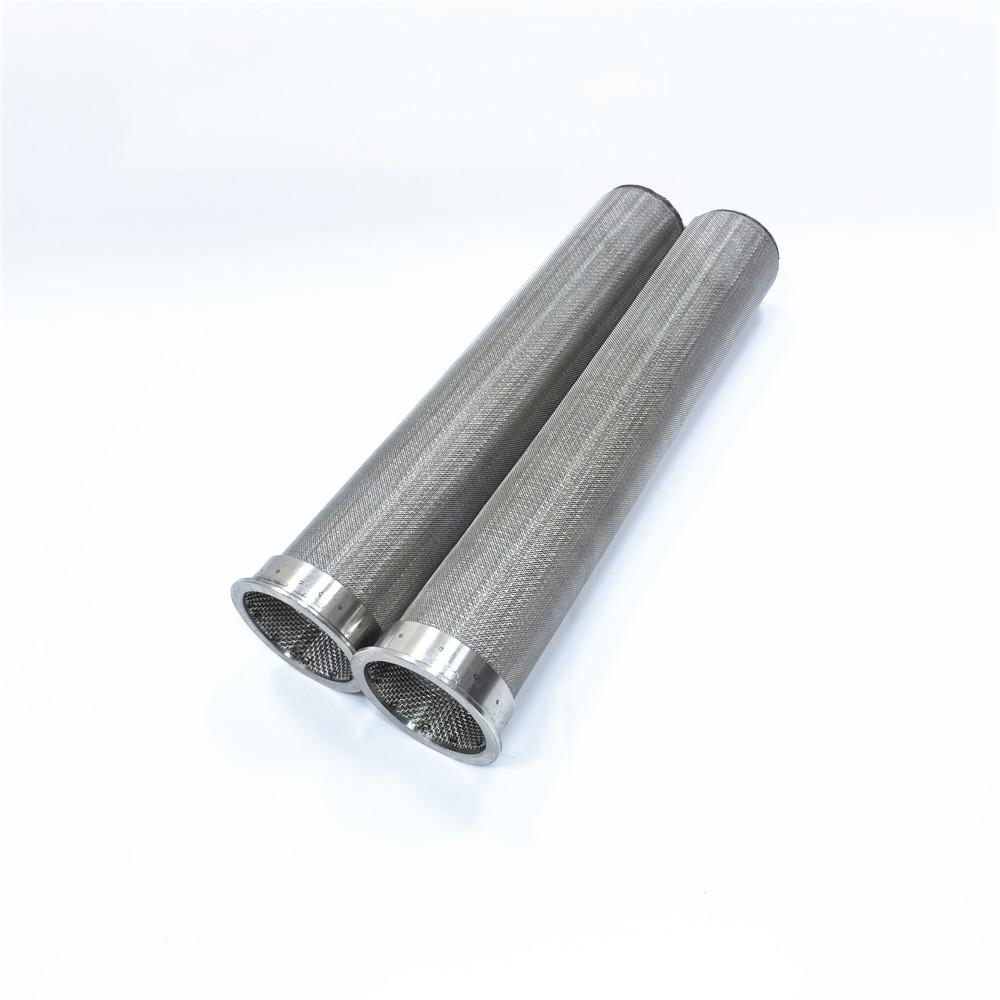 Customized filter mesh tube with flange