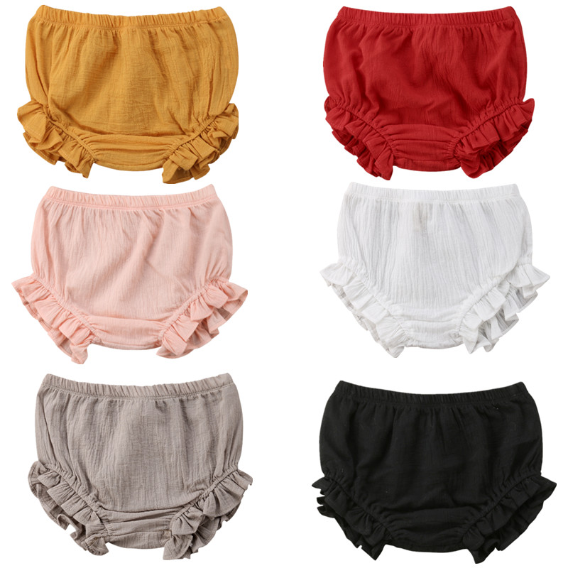 2018 Toddler Infant Baby Boy Girl Kid Tassel Solid Pants Shorts Bottoms PP Bloomers Summer Cute Panties