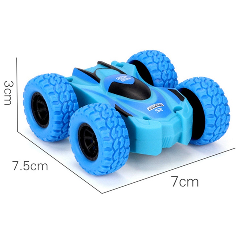 Child Friction Powered Fall-resistant Rotate 360 Degrees Inertial Double-sided Stunt Car Off-road Vehicle Toy Model