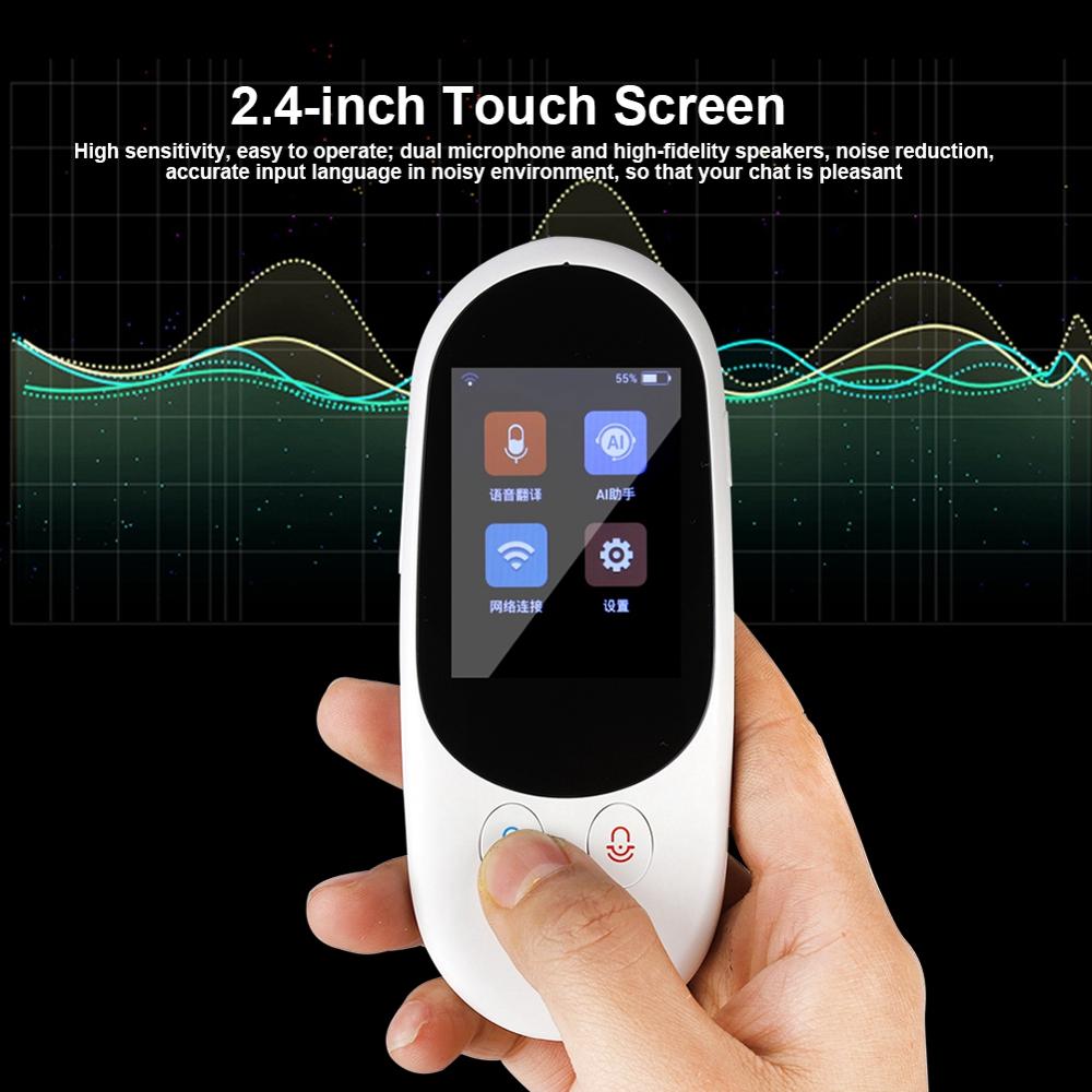 F1 Smart Portable Double MIC Voice Translator Real-Time Offline Translation 65 Languages 150H Standby Noise Reduction Translator