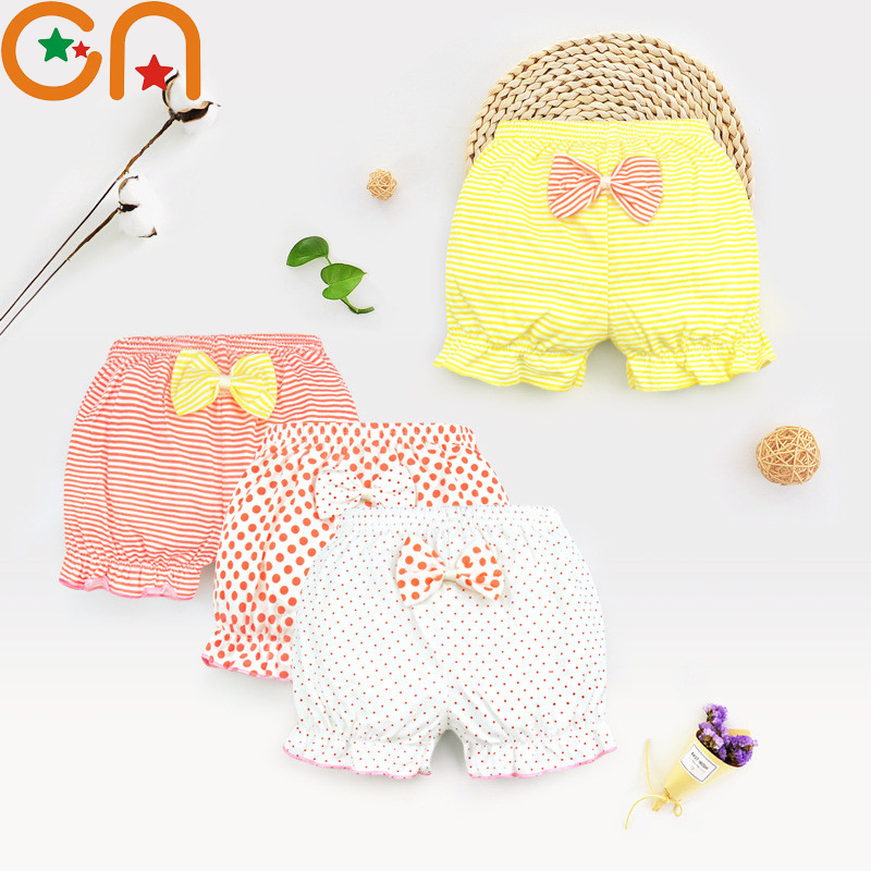 100%Cotton Baby Underwear Underpants.Kids,Girl,Infant fashion stripe Bow Panties.For Children High-quality shorts gifts CN