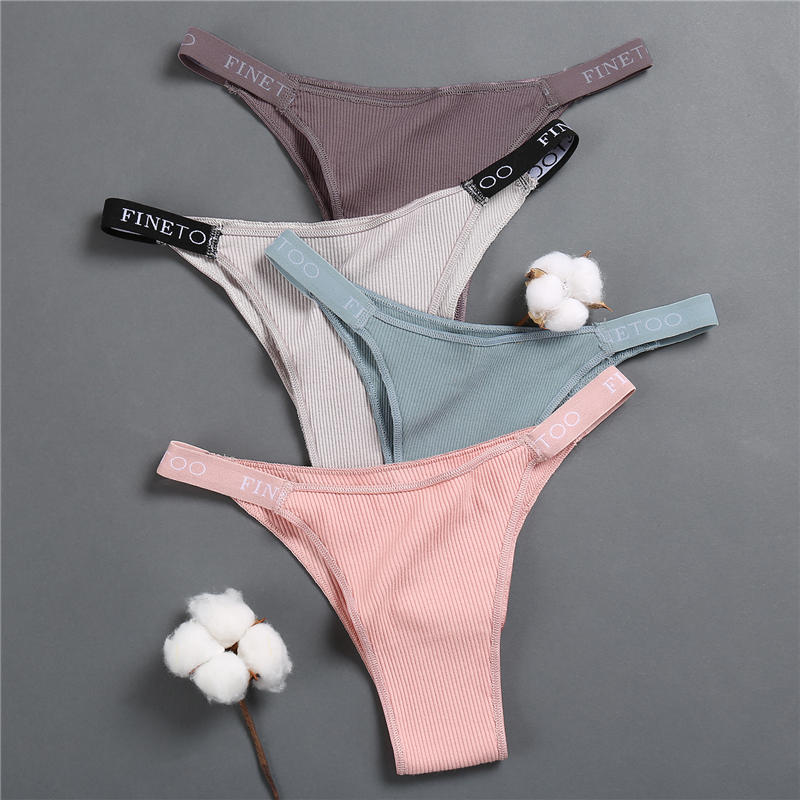 Women's Panties Cotton Briefs Female Underpants Sexy Panties Thong Pantys Underwear Solid Color Intimates Lingerie for Women