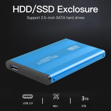 2.5 Inch USB 3.0 External HDD Enclosure Box HDD External Hard Drive Case 5Gbps Support 3TB Aluminum SSD Box For Laptop PC