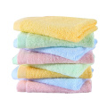 10pcs Soft Small Saliva Home Bamboo Fiber Lightweight Baby Square Solid Towel Washcloth