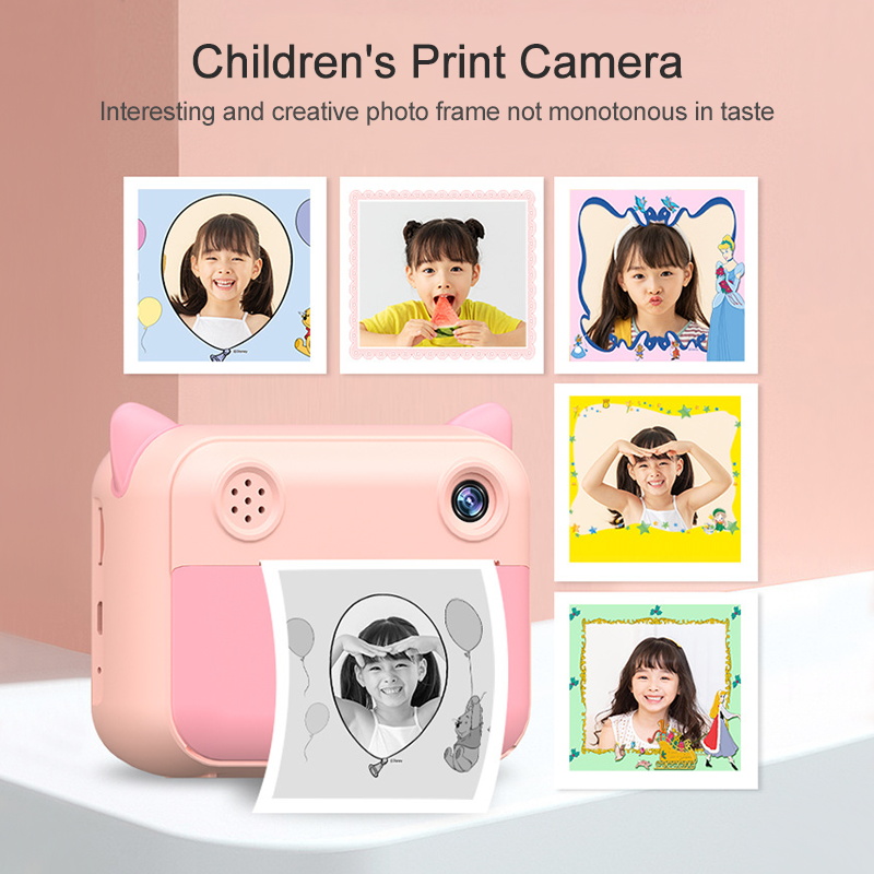 Children Camera Instant Print Camera For Kids Camera 1080P HD Digital Camera with Photo Paper Child Toy Camera For Birthday Gift