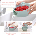 High quality Lazy Snack Bowl Plastic Double-Layer Snack Kitchen Storage Box Bowl Fruit Filter Bowl With Mobile Phone Bracket