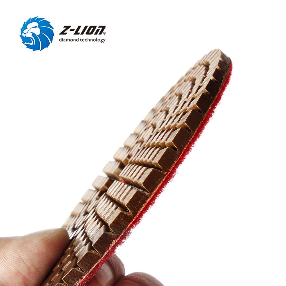 Z-LION 4" Diamond Polishing Pad for Quartz Counter-Top Stone Granite Marble Diamond Abrasives Tool Grit 300/500/800/1500