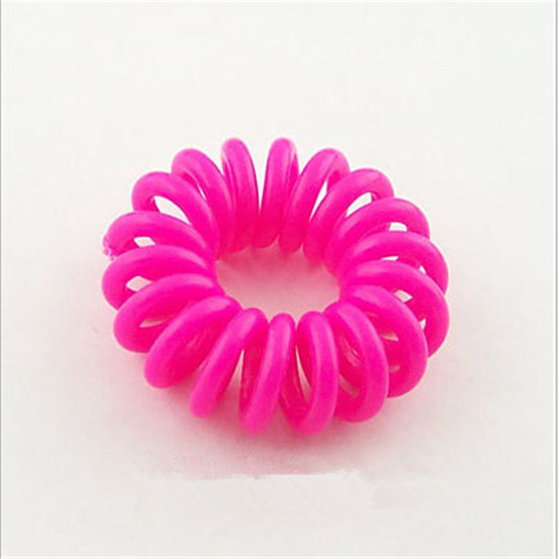 10pcs/lot random color Telephone Wire Cord Girl Elastic Head Tie Hair Rope Hair Accessories Hair Styling Tools