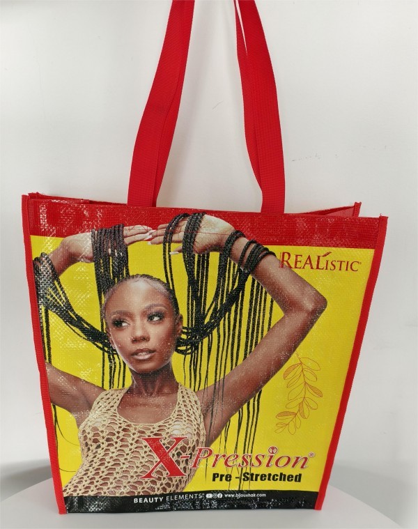 Fashion girl non-woven shopping bag
