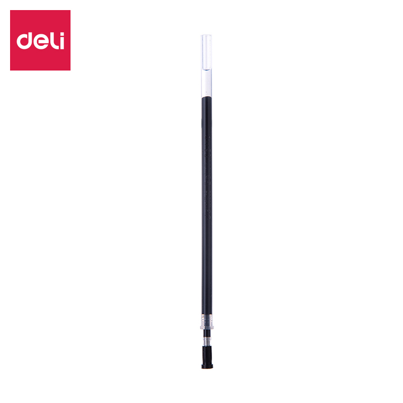 Deli 20pcs 1mm Gel Ink Pen Refill Black Color Ink School Stationery Writing Accessories Gel Pen Refills School Office Supplies